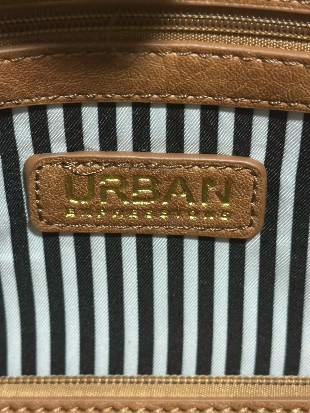 Urban Expressions. Brown Faux Leather Tote Bag - Picture 2 of 11